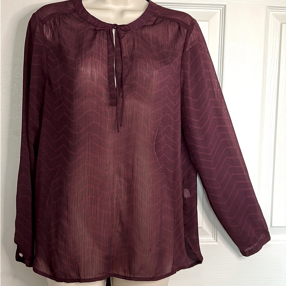 GAP | MED | SHEER TUNIC | MAUVE